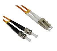 OM2 Orange Fibre Optic LC ST 50 125 Duplex MM Patch LSZH Cable 1m