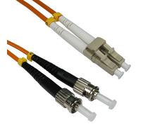 OM2 Orange Fibre Optic LC ST 50 125 Duplex MM Patch LSZH Cable 2m