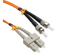 OM2 Orange Fibre Optic ST SC 50 125 Duplex MM Patch LSZH Cable 5m