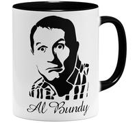 OM3 Iconic Shoe Seller Coffee Mug with Face Expression - Cult Motif - Ceramic Mug - 11 oz 325 ml - Printed on Both Sides - Black
