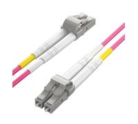 OM4 LC to LC Duplex Fiber Optic Cable, Patch Cord, MMF Jumper, 1-meter(3.3ft)