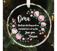 Oma Thank You for Being Such an Important Piece of My Life. Love You Forever Crystal Glass Decor Sign for Oma Birthday Gifts Keepsake Decoration