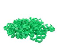 Omabeta 100PCS Chicken Leg Bands Durable and Versatile Plastic Poultry Identification Tags for Chicks Ducks Pigeons and Quail Size 20mm (Green)