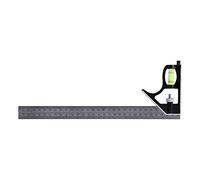 Omabeta 12 Adjustable Sliding Combination Ruler 12" Engineers Try Square Set Stainless Steel Ruler with Millimeter & Centimeter Scales for Measurement Marking Layout