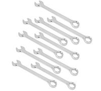 Omabeta 18mm Opening Wrench Set of 10, Durable Chrome-Vanadium Steel Double Head Spanner for Automotive Industry Home Use