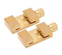 Omabeta 2Pcs Durable Brass Wear Resistance Ruler Stops Fence for Steel Ruler Marking Tool for Construction Workers