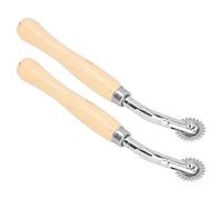 Omabeta 2PCS Paper Perforator Tool, Tracing Wheel Craft Sewing Wheel Stainless Steel Roller for Leather for Cloth for PaperMeasuring tools