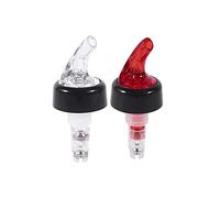 Omabeta 30ML Universal Plastic Measured Liquor Spirit Pourer Free Flow Wine Bottle Pour Spout Stopper Transparent for Wine Syrups Oils(white)