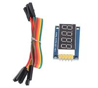 Omabeta 4 Digit LED Digital Display Module Adjustable Brightness for Electronics Experiments 3.3V-5V Compact Size