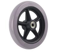 Omabeta 6 Inch Wheelchair Front Wheels Non Slip Wheelchair Wheels with Premium Rubber Material for Disabled Vehicles Healthcare Vehicles Replacement Accessories
