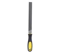 Omabeta 8in Steel File, T12 Carbon Tool Steel Grinding with Ergonomic Non Slip Handle, for Sharpening Shaping Metal Wood Plastic Professional (8-inch coarse-Tooth Flat File with Handle)