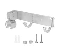 Omabeta Adjustable Shower Head Holder with Hook Stylish Aluminium Shower Bracket for Bathroom Storage Organizer 158x30x64mm