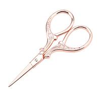 Omabeta Antique Sewing Shears Vintage Embroidery Scissors Handmade Craft Scissor for Cross Stitch DIY with Stainless Steel & Handle Gold Silver Rose Gold Bronze (Rose Gold)