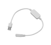 Omabeta Bluetooth USB Dimmer Wireless 433HZ Controller IP44 for Single Color Lights Strip Control for TV Table USB 1 X Light Dimmer (White)