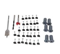 Omabeta Cable Routing Kit for Easy Cable Management and Neat Installations with 6 Grommets 30 Clips and Drill Bits for Residential Walls (Gray)