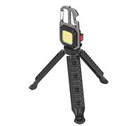 Omabeta COB Rechargeable Small Flashlights Versatile Tripod for Camping Lightweight Portable Pocket Light with Tripod for Outdoor Activities Aluminum Black 1 Set