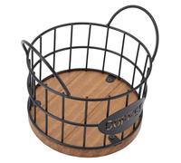 Omabeta Coffee Pod Holder Stylish and Convenient Iron Wire Storage Basket for Home Office, Large Capacity Coffee Capsule Holder with Wooden Base, Suitable for Lovers