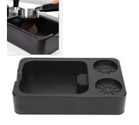 Omabeta Coffee Tamping Station, Tamper Holder Station for Multifunctional Impact Proof Organizer Box for 51mm 54mm 58mm Portafilter (Black)