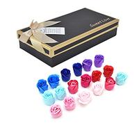 Omabeta Decorative Artificial Soap Rose Flower Set with Long-lasting Fragrance - Birthday Wedding Decorations- 18pcs Roses