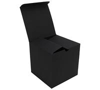 Omabeta DIY Bridesmaid Boxes 10pcs Sturdy Folding Design for Wedding Favors Cardboard Material (Black)