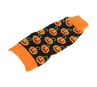 Omabeta Dog Halloween Sweater for Pets with Pumpkin Face Design Soft Acrylic Fiber Comfortable Winter Clothes Suitable for Halloween Parties (M)