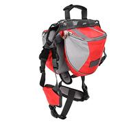 Omabeta Dog Saddle Bag Adjustable Hound Backpack for Hiking Camping Medium Large Dogs Nylon 1 Unit (M)