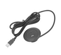 Omabeta Embedded Charging Round Port Desk Power Grommet for Offices Homes USB Type C Socket Space Saving for Meeting Rooms Hotels ABS Material