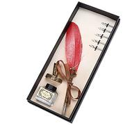 Omabeta Feather Pen Set Vintage Elegant Writing Suit for Calligraphy