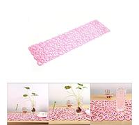 Omabeta Felt Tablecloth Runner Placemats Table Mats Elegant Floral Design Heat-Resistant for Home Decor 7 Colors Rectangle Shape (Pink)