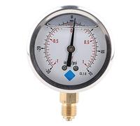 Omabeta Glycerin Liquid Filled Low Pressure Gauges, TS PGGZ604 1bar 1/4 BSP Y60 Radial Oil Filled Vacuum Pressure Gauges for Industry