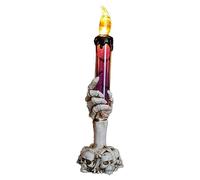 Omabeta Halloween Skull Candle Holder Light with Creepy Skull Shapes, Adds Mystery and Style to Your Party Decorations (Purple)