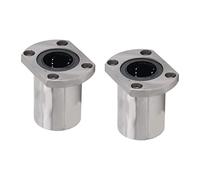 Omabeta Linear Motion Bearing, Ellipse Flange High Accuracy Linear Ball Bearings 2Pcs LMH25UU 25mm ID for Equipment