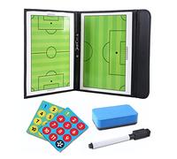 Omabeta Magnetic Soccer Coaching Board Football Strategy Dry Erase Clipboard Double Sided with Strong Magnetic Chess Pieces Markers Wipe Board for Players Training