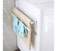 Omabeta Magnetic Towel Bar Double Bath Towel Holder Magnetic Bath Towel Rack Wall-Mounted Towel Bar for Hosehold Kitchen Bathroom(White)