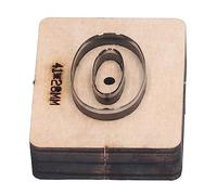 Omabeta Number 0 Shape Leather Punch Cut Die Clean Cutting Mold for Leather Processing,Cardboard, Rubber for Number 0 Shape Gifts Alloy Steel Birch Wood 41x28mm