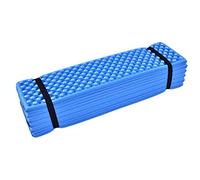 Omabeta Outdoor Foam Camping Mat Folding Sleeping Pad Yoga Egg Cell Shape XPE Material Portable with Black Back for Camping Yoga Beach Tent (Blue)