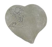 Omabeta Pet Memorial Stones, Heart Shaped Dog Remembrance Stone Weatherproof Making Resin Pet Passing Away Gifts for Garden (Green)