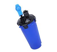 Omabeta Pet Water Cup Lightweight Portable Drinking Feeder for Dogs Cats Outdoors Traveling 350g Capacity Plastic 23x11cm (Blue water grain single cup)