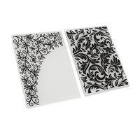 Omabeta Plastic Embossing Folders Durable and Reusable for DIY Card Making Invitations 2 Pcs 5.83 X 4.13in