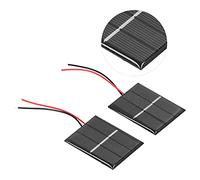 Omabeta Polysilicon Solar Panel Module Micro Mini 0.4W 1.5V for Low-Power Appliances - 2 Pcs 43x55mm