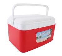Omabeta Portable Insulated Cooler Efficient Cooling Warm Box for Camping Picnic Beach 8L Capacity Hard Cooler Beverage Fishing (Red)