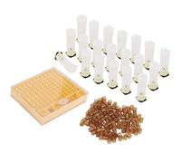Omabeta Queen Bee Rearing Plastic Cage Kit for Beekeepers Efficient Cell Cup System for Bee Breeding Suitable for Small Beekeeping Farms 15.5oz