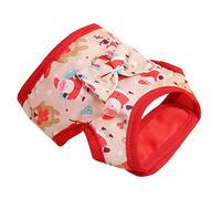 Omabeta Rabbit Vest Harness Set with Cute Father Christmas Pattern for Small Pets, Lightweight and Breathable for Christmas Parties, 1 Unit (L)