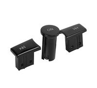 Omabeta Radio Volume Button Knob Replacement Set, Elegant Volume Control Knob for C Class 2007-2009, Premium ABS, 3 Pcs (Black)