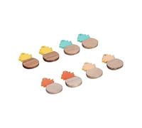 Omabeta Resin Earring Pendants Mixed Colors Cute Fruit Shape for DIY Jewelry Crafts 8 Pieces Natural Wood and Resin Handmade