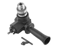 Omabeta Right Angle Drill Attachment 90 Degree Bend Extension Accessory with Handle for Tight Corners Spaces Key Lock Chuck Stable Metal Plastic