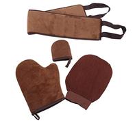 Omabeta Self Tanner Mitt Soft Exfoliating Tanning Oil Paint Gloves for Sunless Tanning for Daily Use Mini Large Gloves