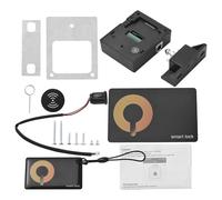 Omabeta Smart Keyless Drawer Lock Efficient Induction Lock for Wooden Cabinet Cupboard Drawer 8.5mm Thick Steel Screw/Fastener for Home Office 1 Set Black (Black)