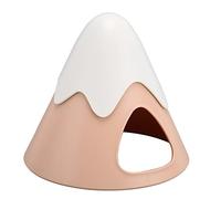 Omabeta Snow Mountain Shape Hamster House Premium Durable Pet Hideout for Hamsters Dwarf Hamsters Golden Bears Made of ABS 6.30x5.31in (Pink)