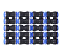 Omabeta Straight Pneumatic Connector, Durable Push to Connect Fittings, Ideal for Clean Air Connection in Mechanical Processing, 20Pcs Set of 16mm Stainless Steel Connectors